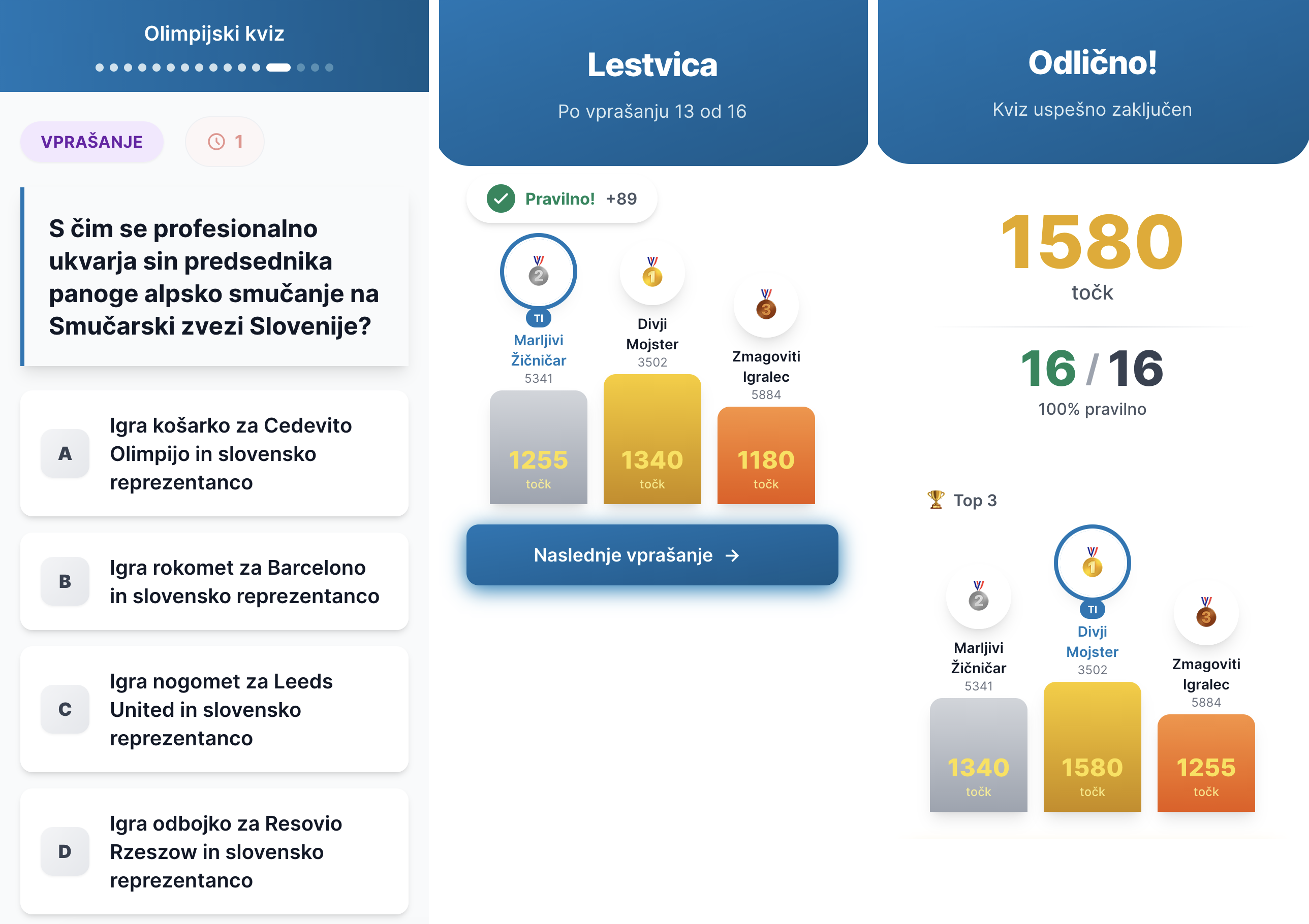 Olimpijski Kviz — Building a Live Quiz for National Television